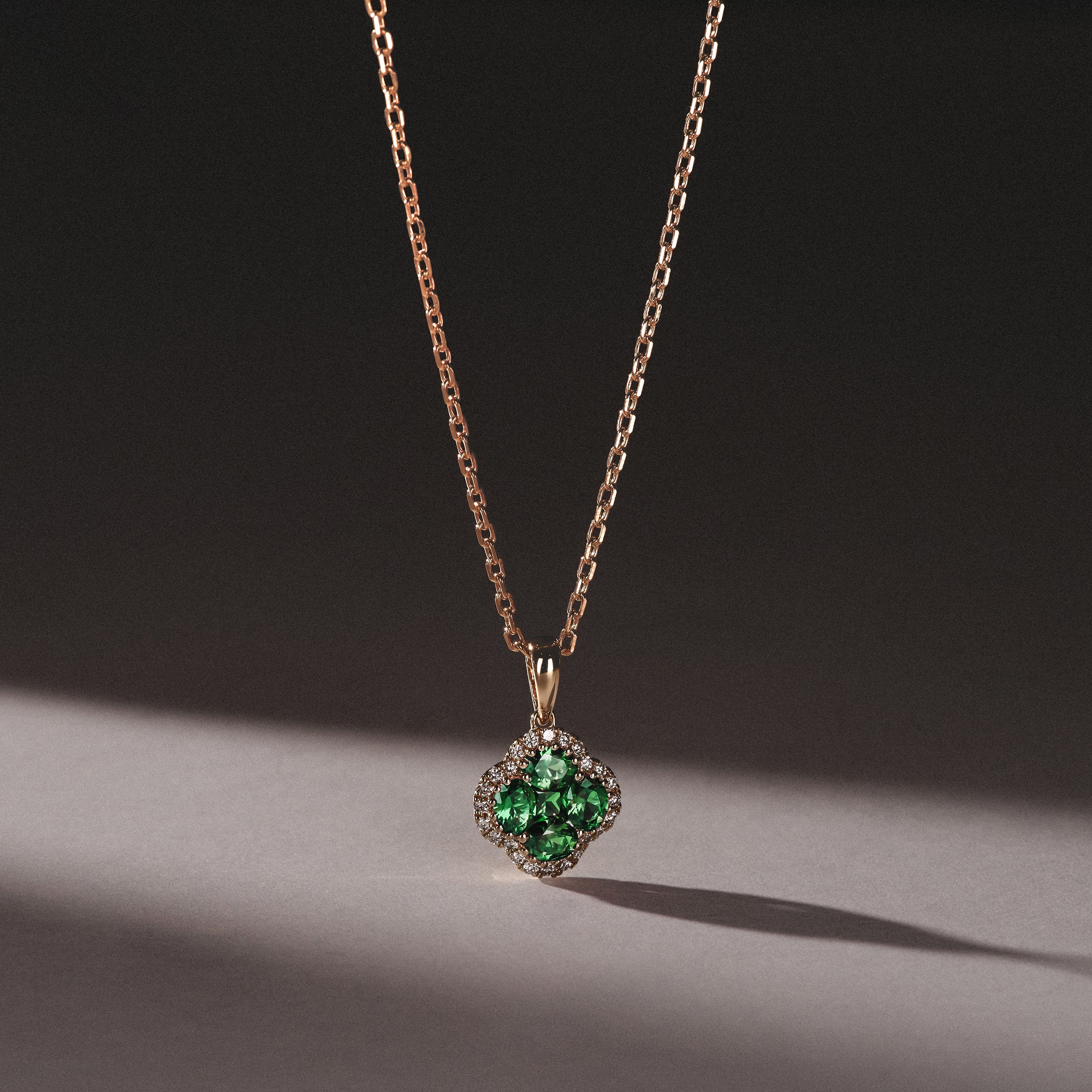 Alegria Lab Emerald Pendant 0.75ct in 18k Gold Vermeil